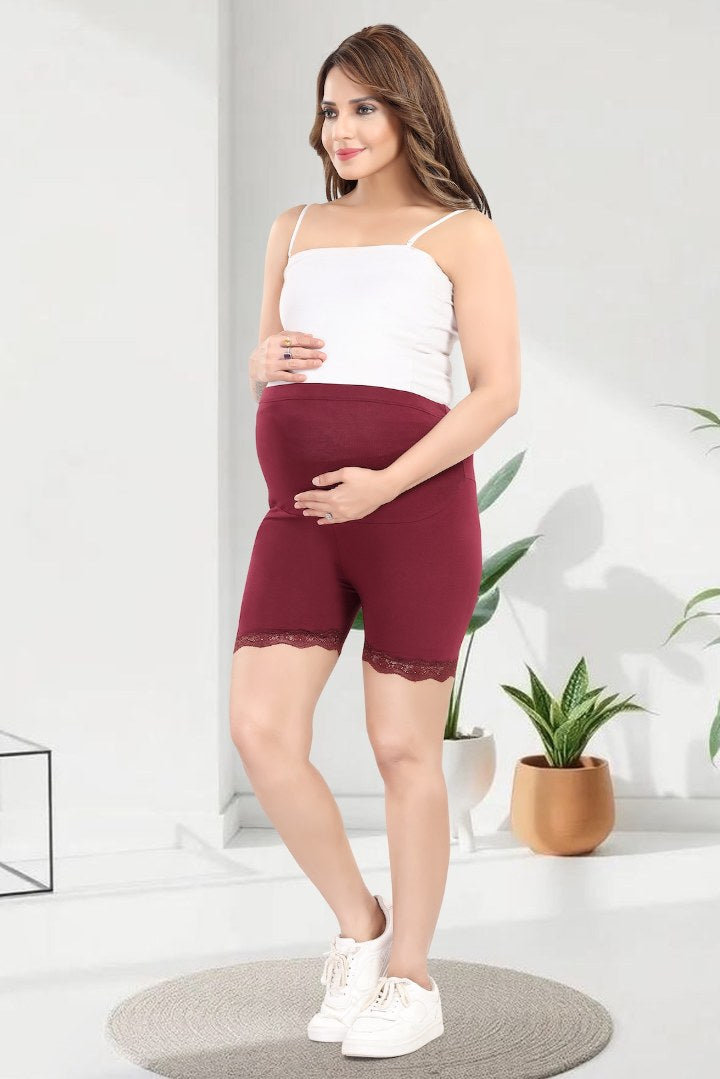 Dark Maroon Maternity Bloomer