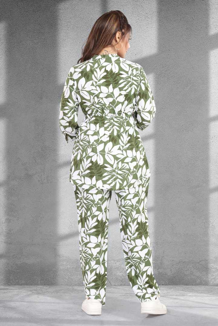 Green Forest Printed Feeding Coord Set