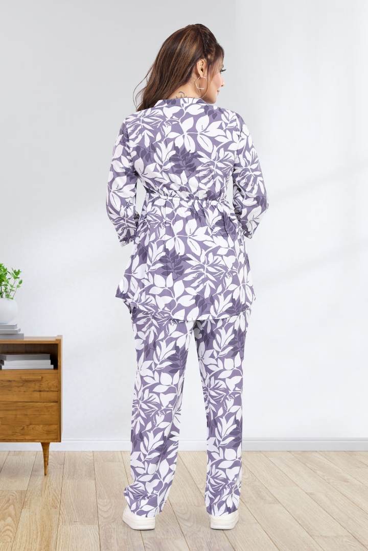 Heather Purple Feeding Coord Set