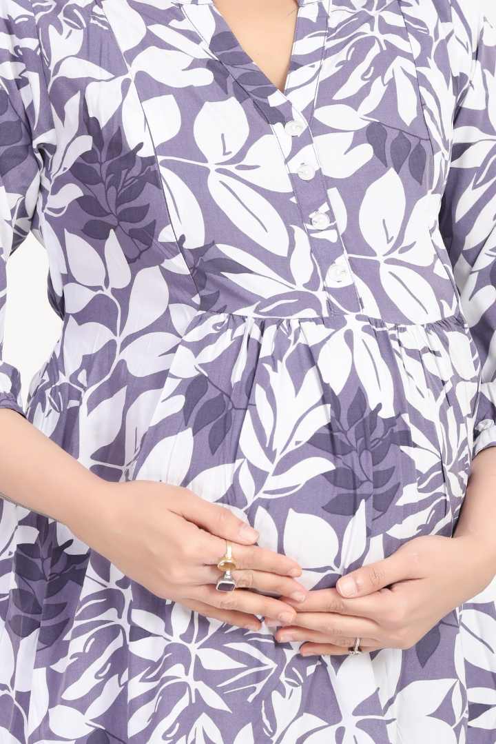 Heather Purple Feeding Coord Set