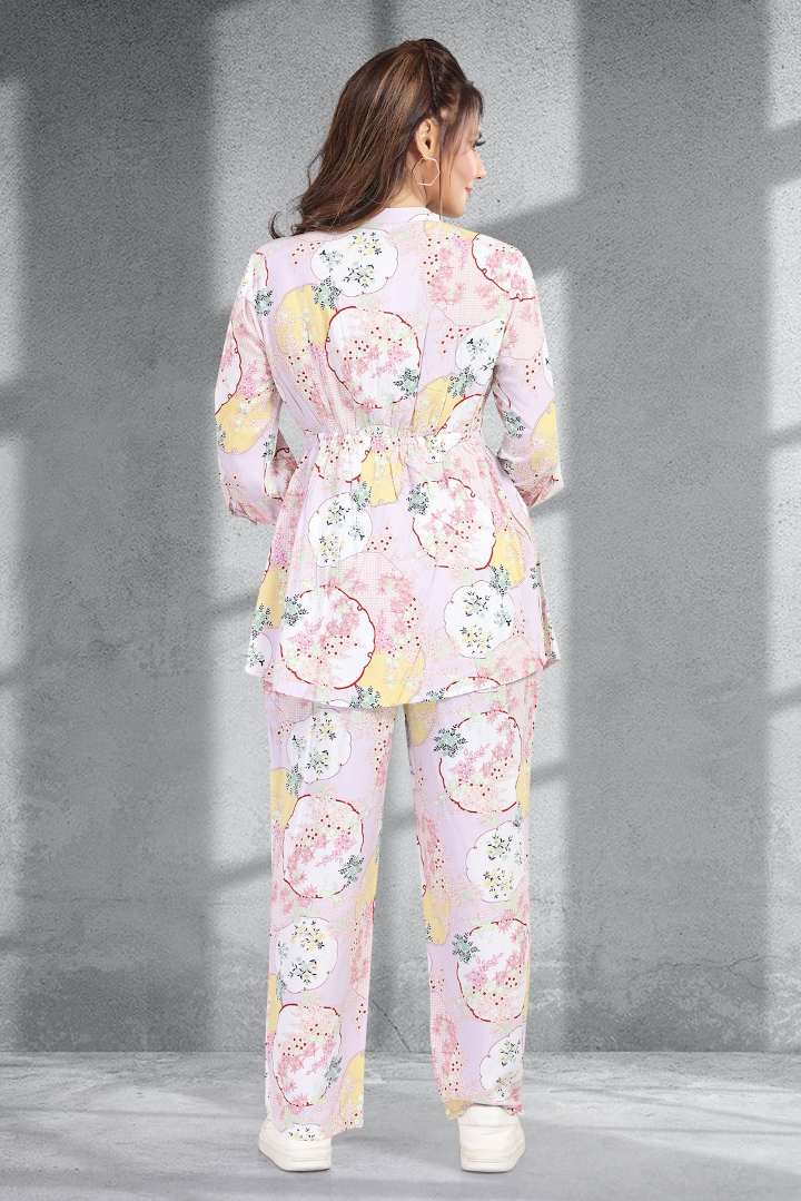 Icy Pink Printed Feeding Coord Set