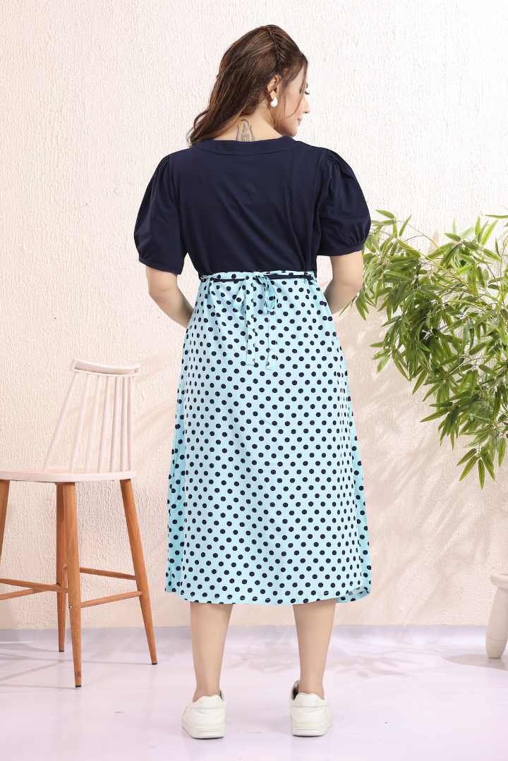 Sky Blue Overcoat Feeding Dress