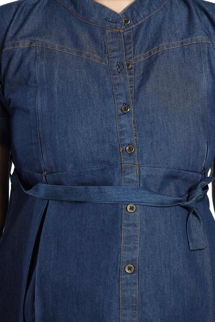 Dark Blue Wash Feeding Denim Dress