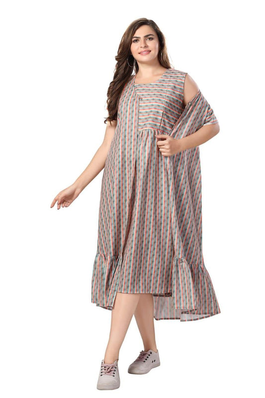 Multicolor 2 Piece Nursing Dress