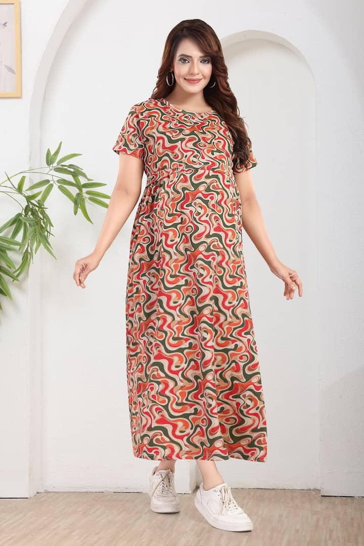 MomsBae Candylicious Zipless Feeding Nightie, front view