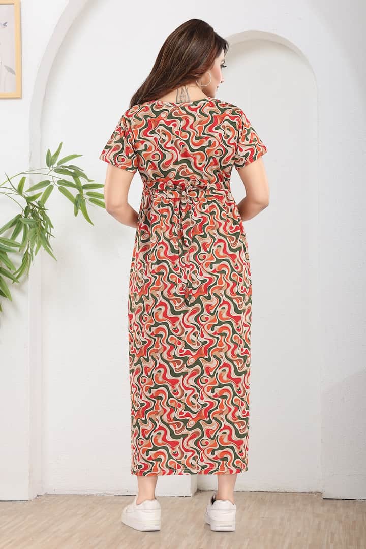 MomsBae Candylicious Zipless Feeding Nightie, back view